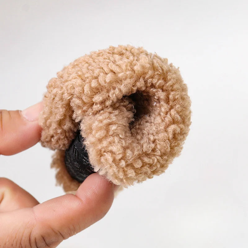 Cozy plush baby slippers
