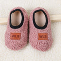 Cozy plush baby slippers